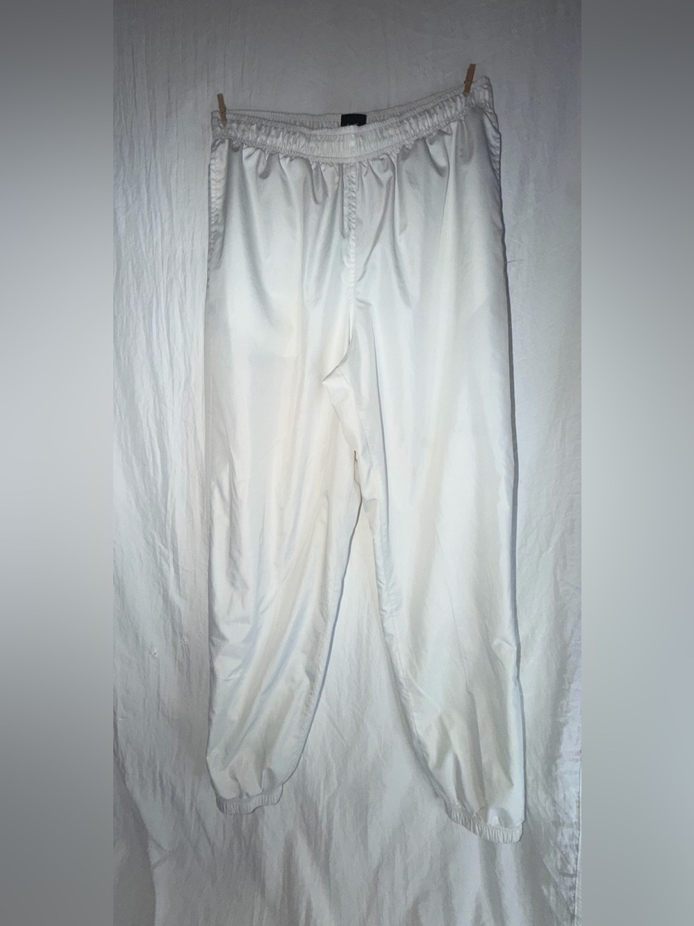 Nike Youth L (12-14) White Mesh-Lined Track Pants Ankle Zippers